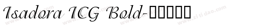 Isadora ICG Bold字体转换